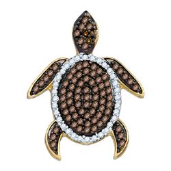 0.35CT Diamond Tortoise 10KT Pendant White Gold