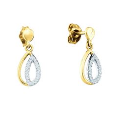 0.10CT Diamond Anniversary 10KT Earrings Yellow Gold