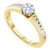 Image 1 : 0.25CT Diamond Flower 10KT Ring Yellow Gold