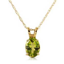 0.85 ctw Peridot Necklace Jewelry 14KT Yellow Gold