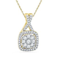 0.35CT Diamond Anniversary 10KT Pendant Yellow Gold