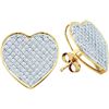 Image 1 : 0.05CT Diamond Heart 10KT Earrings Yellow Gold