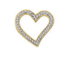 0.15CT Diamond Heart 14KT Pendant Yellow Gold