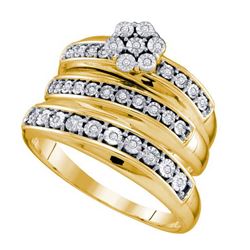 0.12CT Diamond Fanuk 10KT Ring Yellow Gold