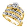 Image 1 : 0.12CT Diamond Fanuk 10KT Ring Yellow Gold