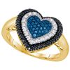 Image 1 : 0.25CT Diamond Heart 10KT Ring Yellow Gold