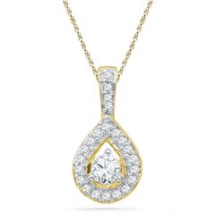 0.33CT Diamond Anniversary 10KT Pendant Yellow Gold