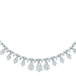 2.0CT Diamond Flower 14KT Necklace White Gold