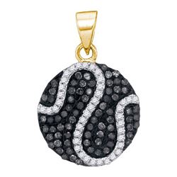 0.50CT Diamond Micro-Pave 10KT Pendant Yellow Gold
