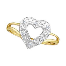 0.05CT Diamond Heart 10KT Ring Yellow Gold