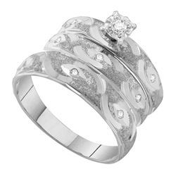 0.15CT Diamond Trio Set 10KT Ring White Gold