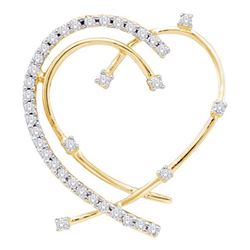 0.20CT Diamond Heart 14KT Pendant Yellow Gold