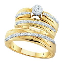 0.35CT Diamond Trio Set 10KT Ring Yellow Gold