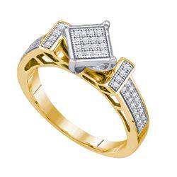 0.20CT Diamond Micro-Pave 10KT Ring Yellow Gold