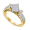 Image 1 : 0.20CT Diamond Micro-Pave 10KT Ring Yellow Gold