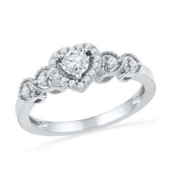 0.20CT Diamond Heart 10KT Ring White Gold