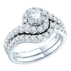 1.50CT Diamond Bridal 14KT Ring White Gold