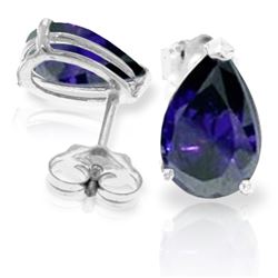 3 ctw Sapphire Earrings Jewelry 14KT White Gold