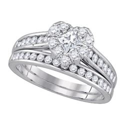 1.0CT Diamond Bridal 14KT Ring White Gold