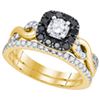 Image 1 : 1CT Diamond Bridal 14KT Ring Yellow Gold
