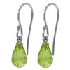 Image 1 : 2.7 ctw Peridot Earrings Jewelry 14KT White Gold
