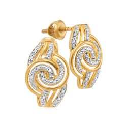 0.05CT Diamond Anniversary 10KT Earrings Yellow Gold