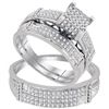 Image 1 : 0.50CT Diamond Trio Set 10KT Ring White Gold