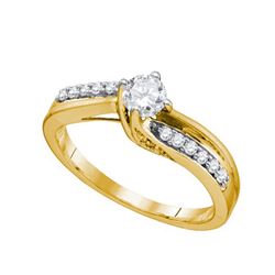 0.50CT Diamond Bridal 14KT Ring Yellow Gold