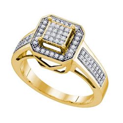0.25CT Diamond Micro-Pave 10KT Ring Yellow Gold