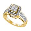 Image 1 : 0.25CT Diamond Micro-Pave 10KT Ring Yellow Gold
