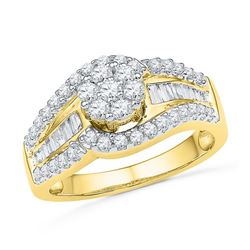 1.0CT Diamond Anniversary 10KT Ring Yellow Gold