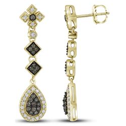 0.60CT Diamond Anniversary 14KT Earrings Yellow Gold