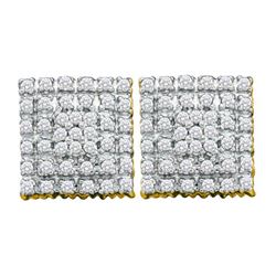 0.50CT Diamond Cluster 14KT Earrings Yellow Gold