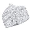 Image 1 : 1.0CT Diamond Cluster 10KT Ring White Gold