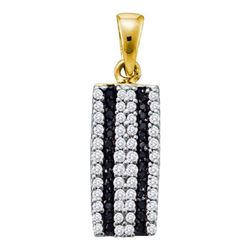 0.35CT Diamond Micro-Pave 10KT Pendant Yellow Gold