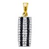Image 1 : 0.35CT Diamond Micro-Pave 10KT Pendant Yellow Gold