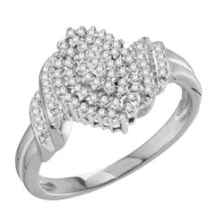 0.25CT Diamond Cluster 14KT Ring White Gold