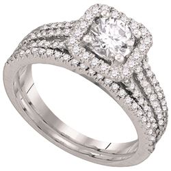 1.30CT Diamond Bridal 14KT Ring White Gold