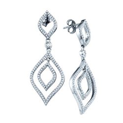 0.75CT Diamond Anniversary 10KT Earrings White Gold