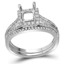 0.35CT Diamond Semi-Mount 14KT Ring White Gold