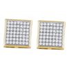 Image 1 : 0.35CT Diamond Micro-Pave 10KT Earrings Yellow Gold