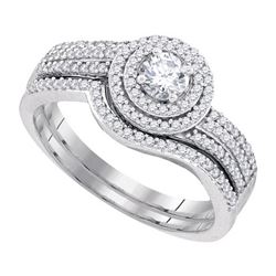 0.60CT Diamond Bridal 10KT Ring White Gold