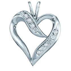 0.02CT Diamond Heart 10KT Pendant White Gold