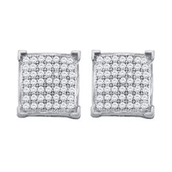 0.33CT Diamond Micro-Pave 10KT Earrings White Gold