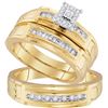 Image 1 : 0.25CT Diamond Trio Set 10KT Ring Yellow Gold