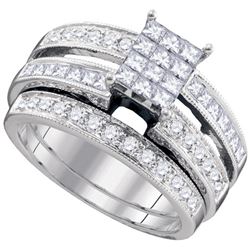 1.0CT Diamond Invisible 14KT Ring White Gold