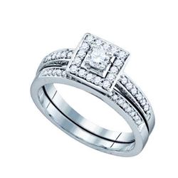 0.50CT Diamond Bridal 14KT Ring White Gold
