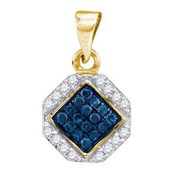 0.25CT Diamond Micro-Pave 10KT Pendant Yellow Gold