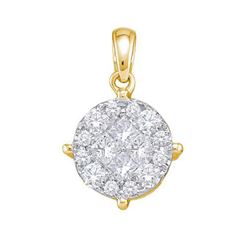 1.0CT Diamond Soleil 14KT Pendant Yellow Gold