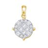 Image 1 : 1.0CT Diamond Soleil 14KT Pendant Yellow Gold